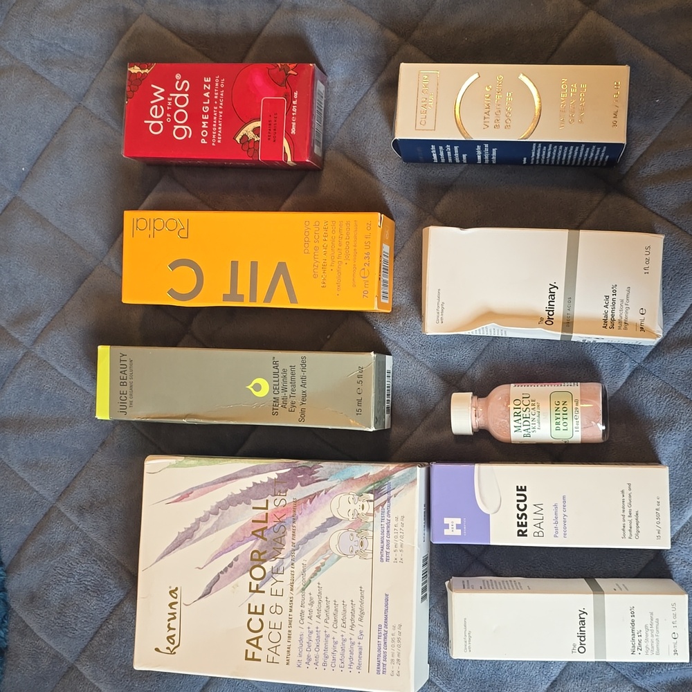 High End Beauty Skincare Bundle Radial Clean Skin Club Juice Dew NIB Full Size
